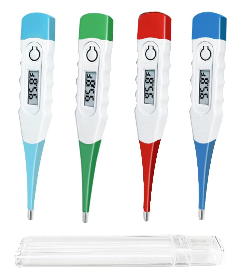 Digital Thermometer，BESTWYA Thermometer for Adult (B, Pack of 4)