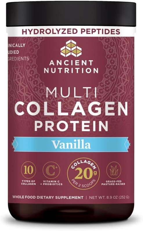 Ancient Nutrition Multi Collagen Protein, Hydrolyzed Peptides, Vanilla