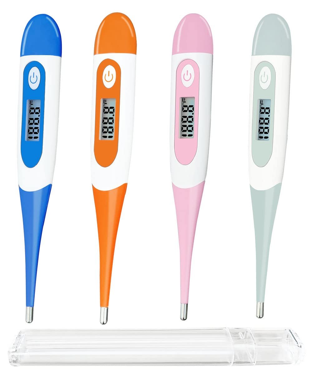 Digital Thermometer，BESTWYA Thermometer for Adult (A, Pack of 4)