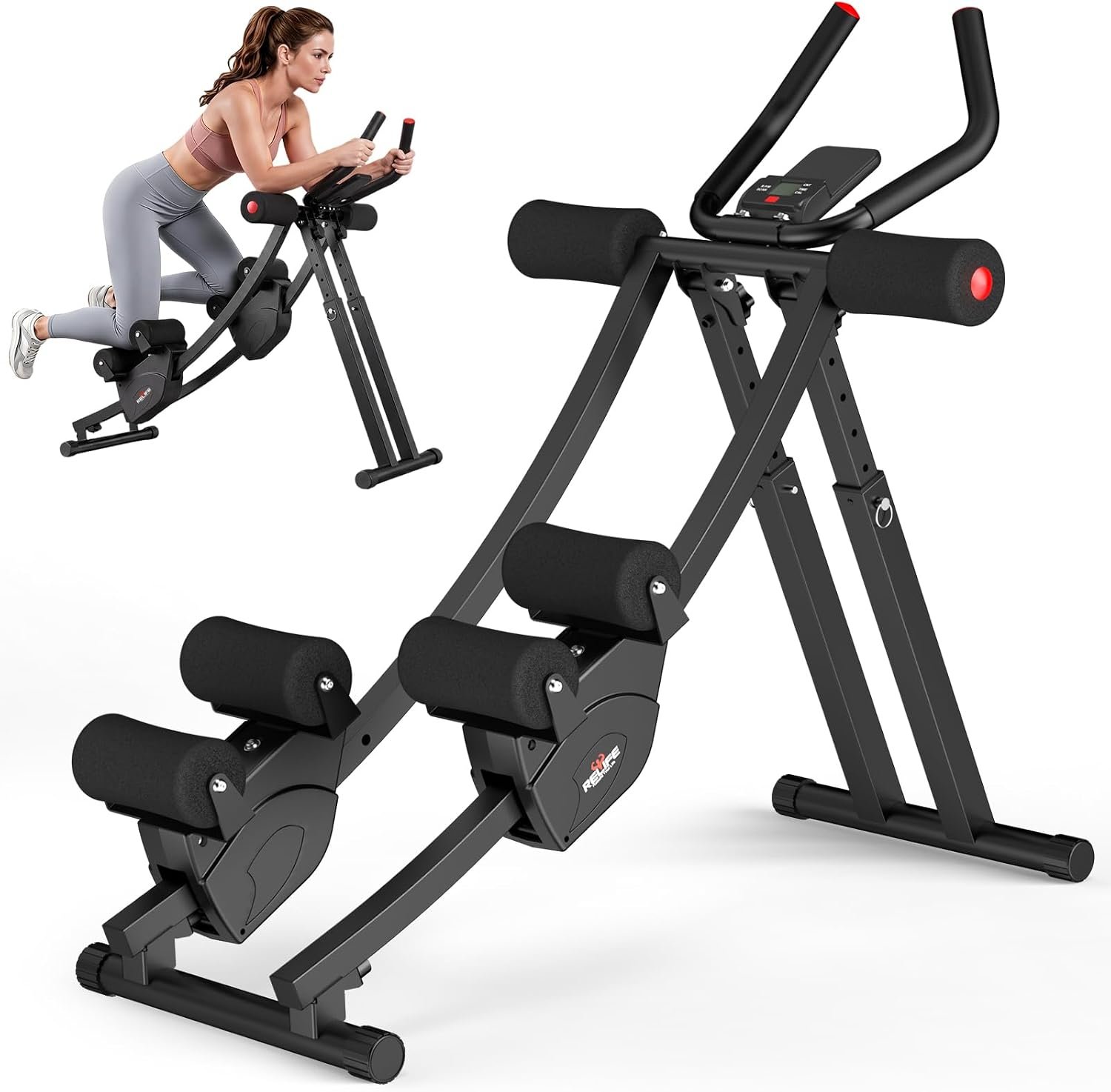 RELIFE REBUILD YOUR LIFE Dual Track Ab Machine, Exercise Equipment