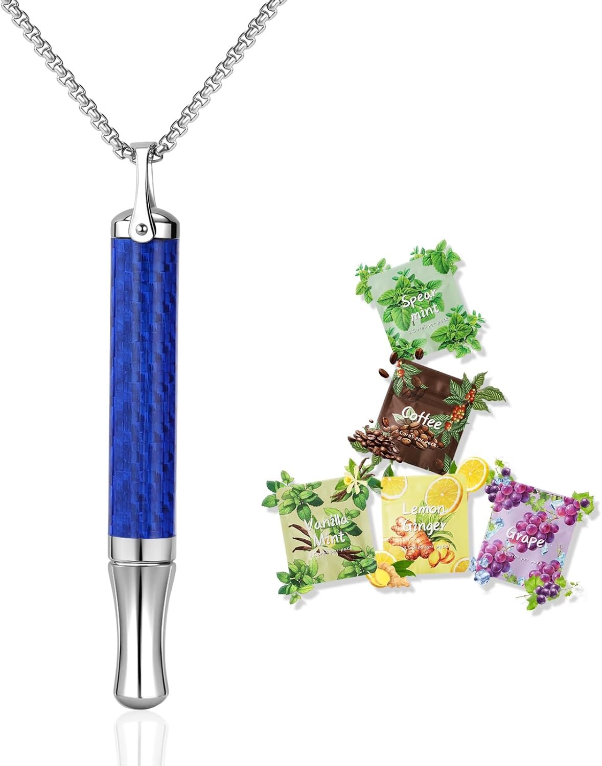 Breathing Necklace for Anxiety Relief – Stainless Steel Pendant with Chain