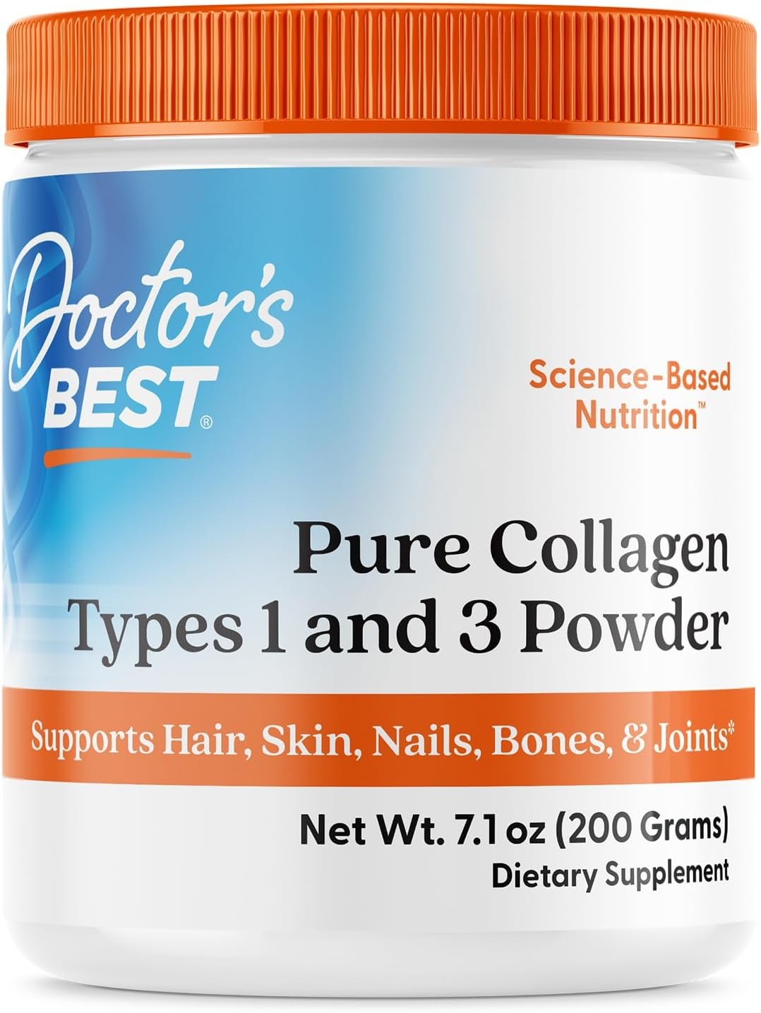 Doctor’s Best Pure Collagen Powder, for Women & Men, 7.1 oz