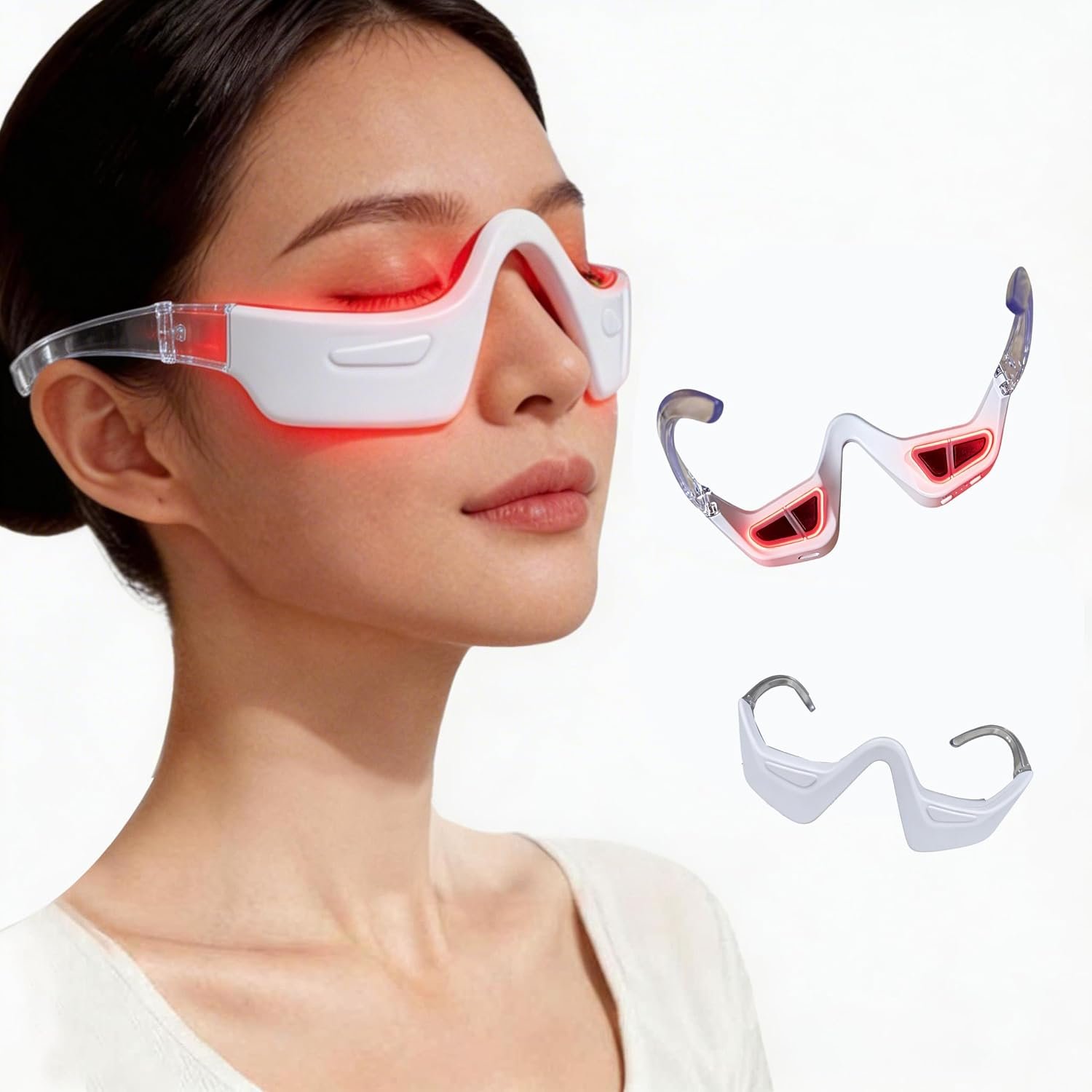 Under-Eye Red Light Glasses – 650nm LED Eye Care Device