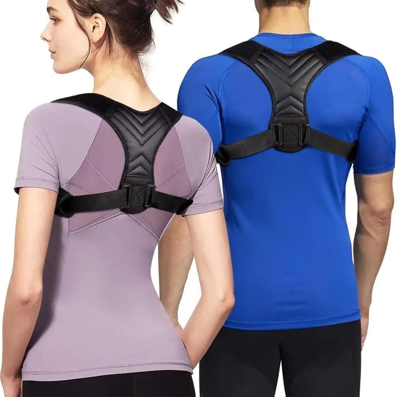 Posture Corrector for Women, Back Straightener for Men, Upper Back Support Brace, Adjustable Shoulder Corrector for Improving Back and Neck Posture Relief Pain