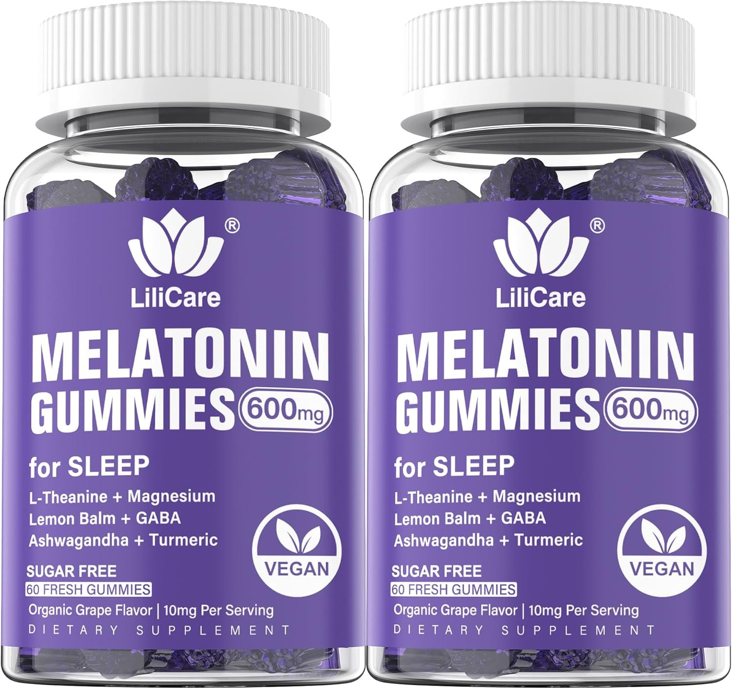 Melatonin 20mg Sleep Gummies for Adults w/ Magnesium L-Theanine GABA, Vegan