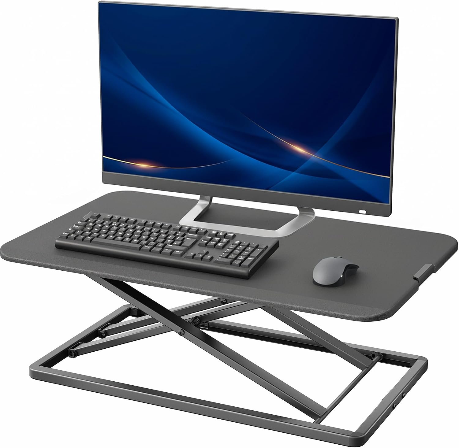VIVO Black 29 in Single Top Standing Desk Converter, DESK-V000U