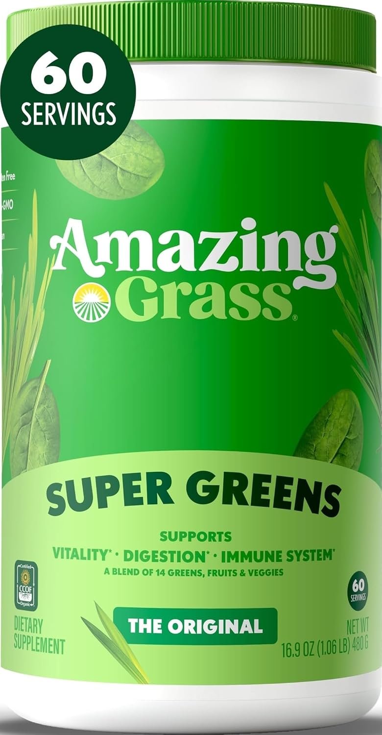 Amazing Grass Super Greens Powder Original, 60 Servings, 16.9 oz