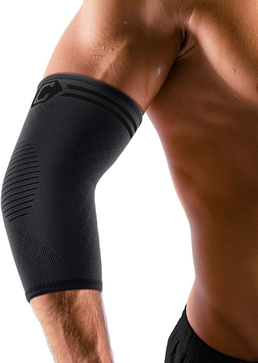 CAMBIVO 2 Pack Elbow Brace Compression Sleeve, Tennis & Golfer’s Elbow