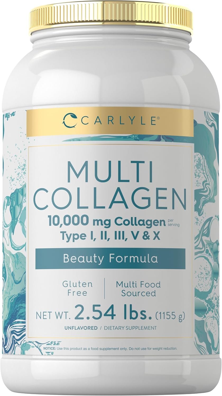 Carlyle Multi Collagen Peptides Powder 40 oz | Type I, II, III, V,X