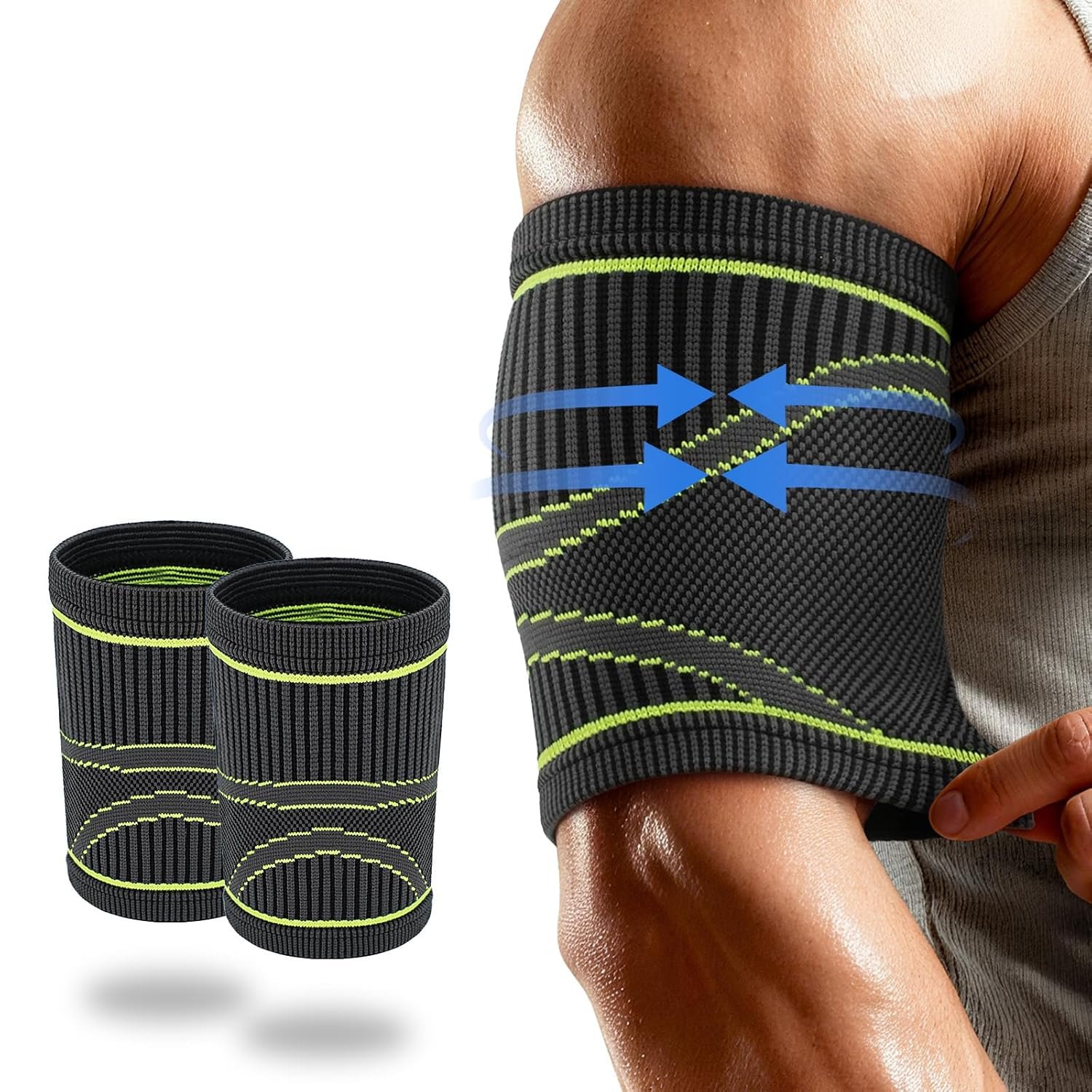 Bicep Tendonitis Brace for Men & Women, Arm Supports Sleeve for Pain Relief