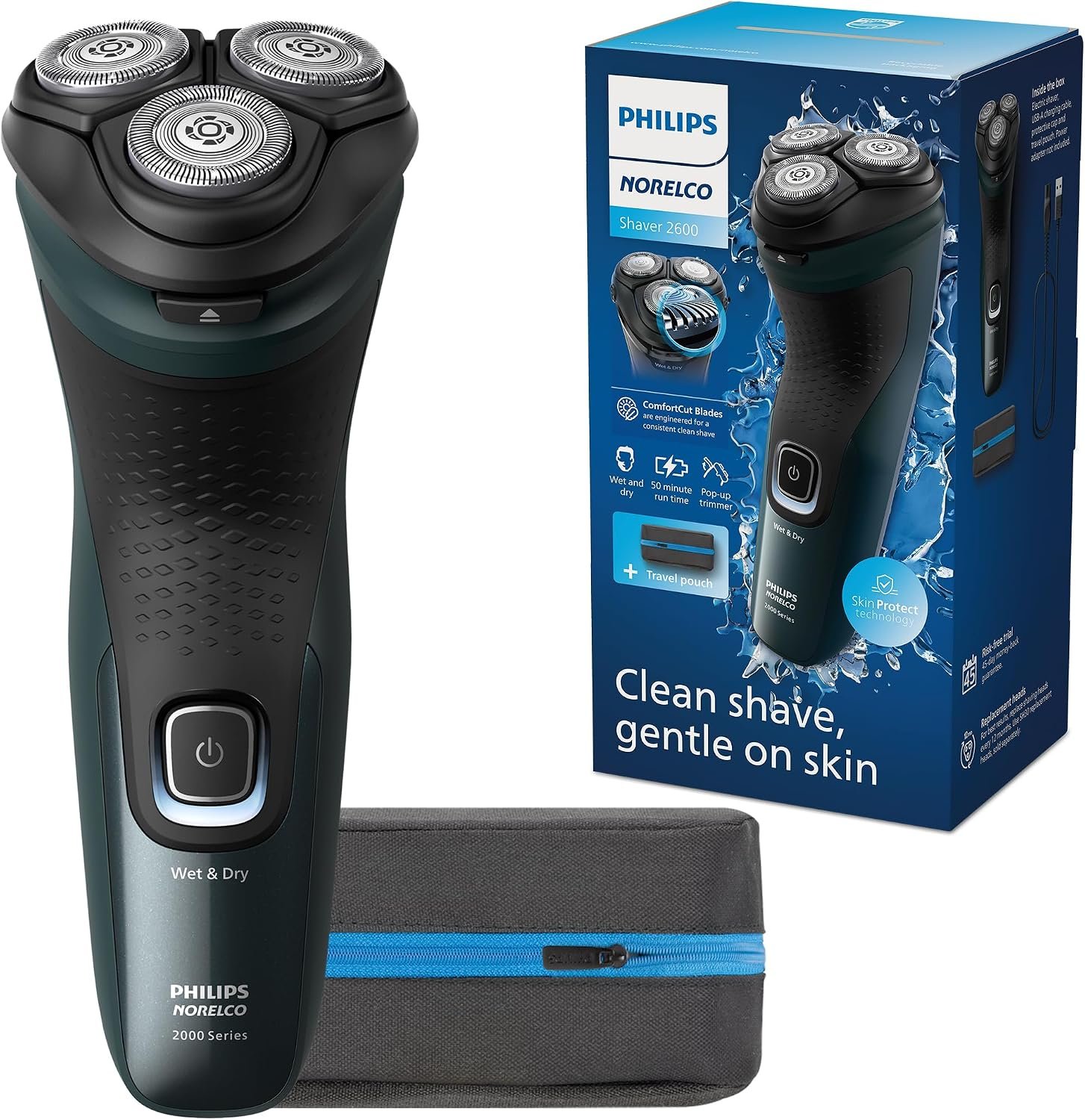 Philips Norelco 2600 Electric Shaver, Dark Forest Green
