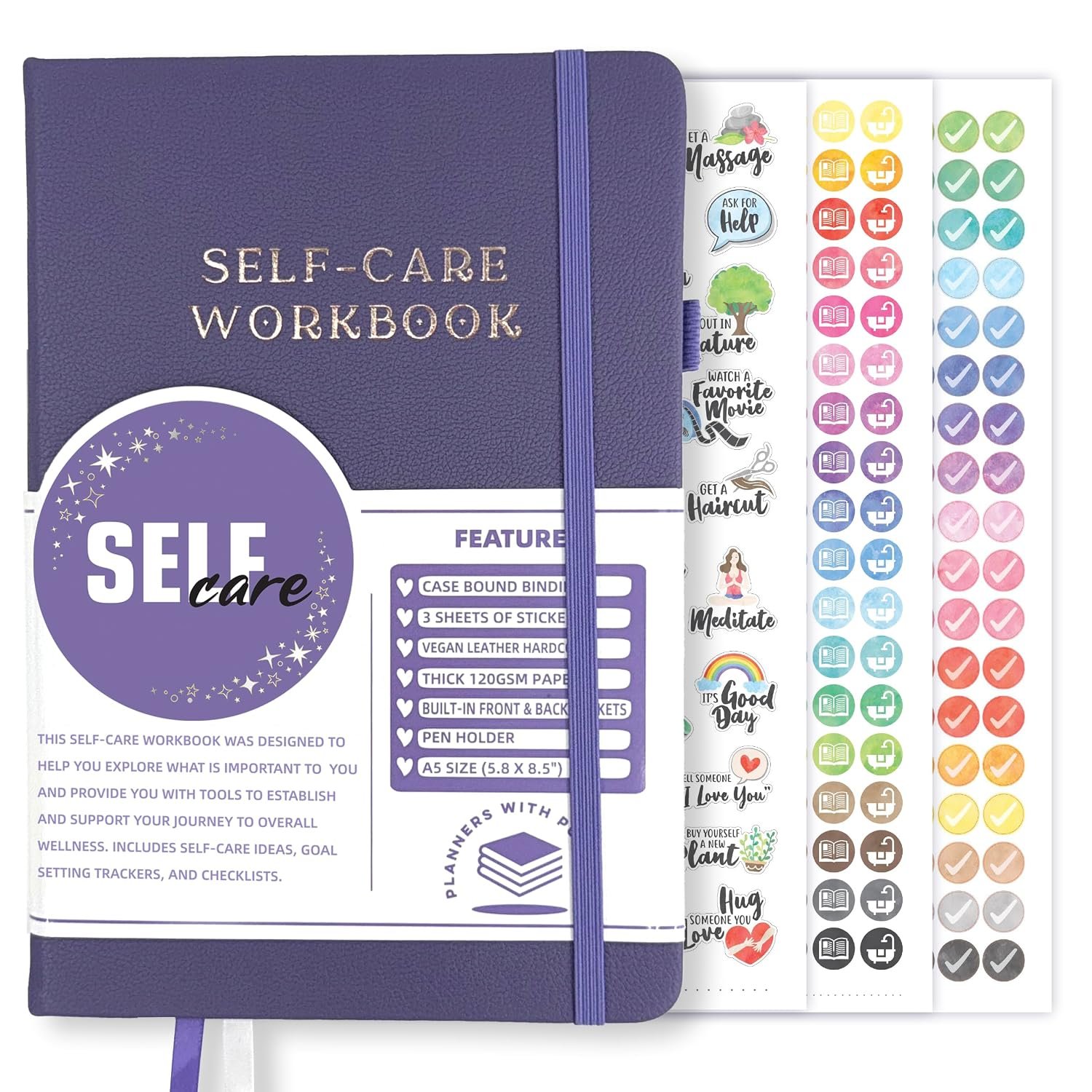 Planners with Purpose Self Care Journal for Women, Daily Wellness Planner