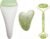 3 in 1 Ficial Face Ice Jade Roller and Gua Sha Tool, Natural Real Jade Anti-Wrinkle Face Eye Neck Massager Tool, Reduce Wrinkles, Puffiness, Migraine, Redness, Pain and Injury
