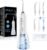 H2ofloss Water Dental Flosser Portable Dental Oral Irrigator with 5 Modes, 6 Replaceable Jet Tips, Rechargeable IPX7 Waterproof Teeth Cleaner for Home and Travel -300ml Detachable Reservoir (HF-6)