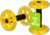 Kisangel Dual Ab Roller Wheel Set for Core Workout, Portable Abdominal Exercise Equipment with Foam Grip for Home Gym, Lightweight Fitness Training Tool for Men and Women, Yellow