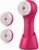 Conair True Glow Sonic Facial Cleansing Brush, Waterproof Rechargeable Face and Body Cleansing System with 3 Speeds, Automatic Timer, and Charging Stand – Pink (Model SFB3PK)