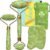Jade Roller for Face and Gua Sha Set – 2 Anti-Aging Facial Rollers and Gua-Sha Facial Tool – Face and Body Massager for Your Skincare Routine – Massage Tools for Wrinkles and Lifting