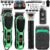 5-in-1 Professional Hair Clipper Set, Gradient Green Cordless Hair Trimmer Kit, Men’s Beard Trimmer, Electric Shaver & Nose Hair Trimmer for Grooming to Father Husband Boyfriend Son Gifts