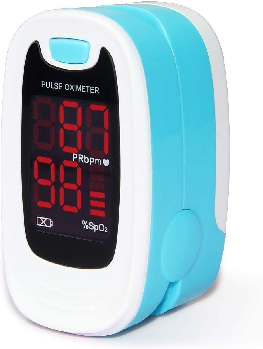 CONTEC Pulse Oximeter, SpO2 & PR Value Blood Oxygen Monitor w/Lanyard