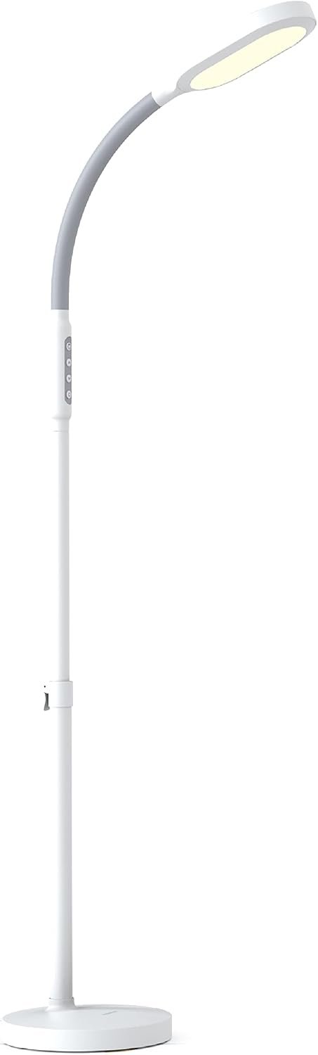 Verilux HappyLight Duo 2-in-1 Light Therapy & Task Floor Lamp, UV-Free LED