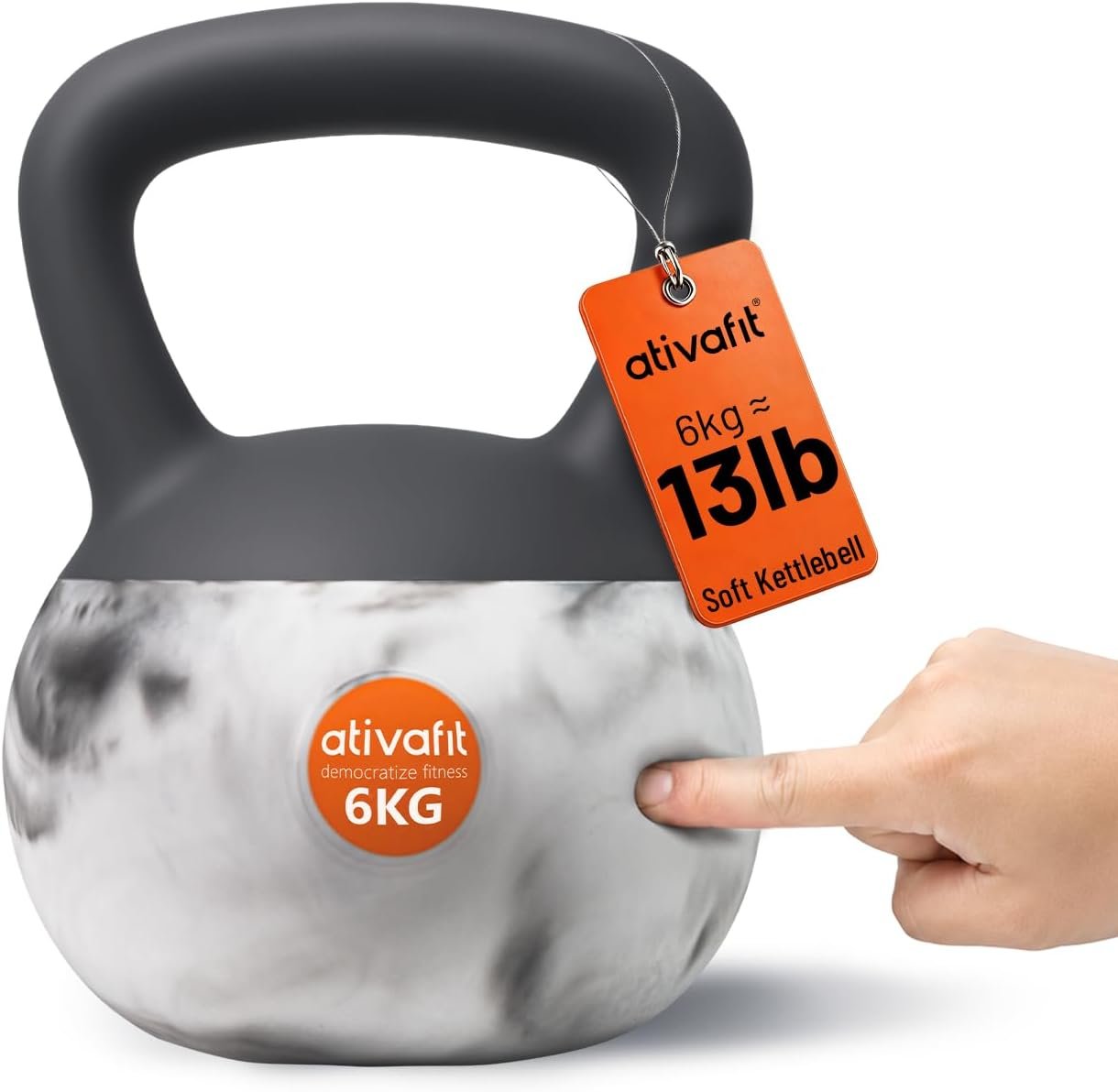 ATIVAFIT 9-22lb Soft Kettlebell for Home Workouts