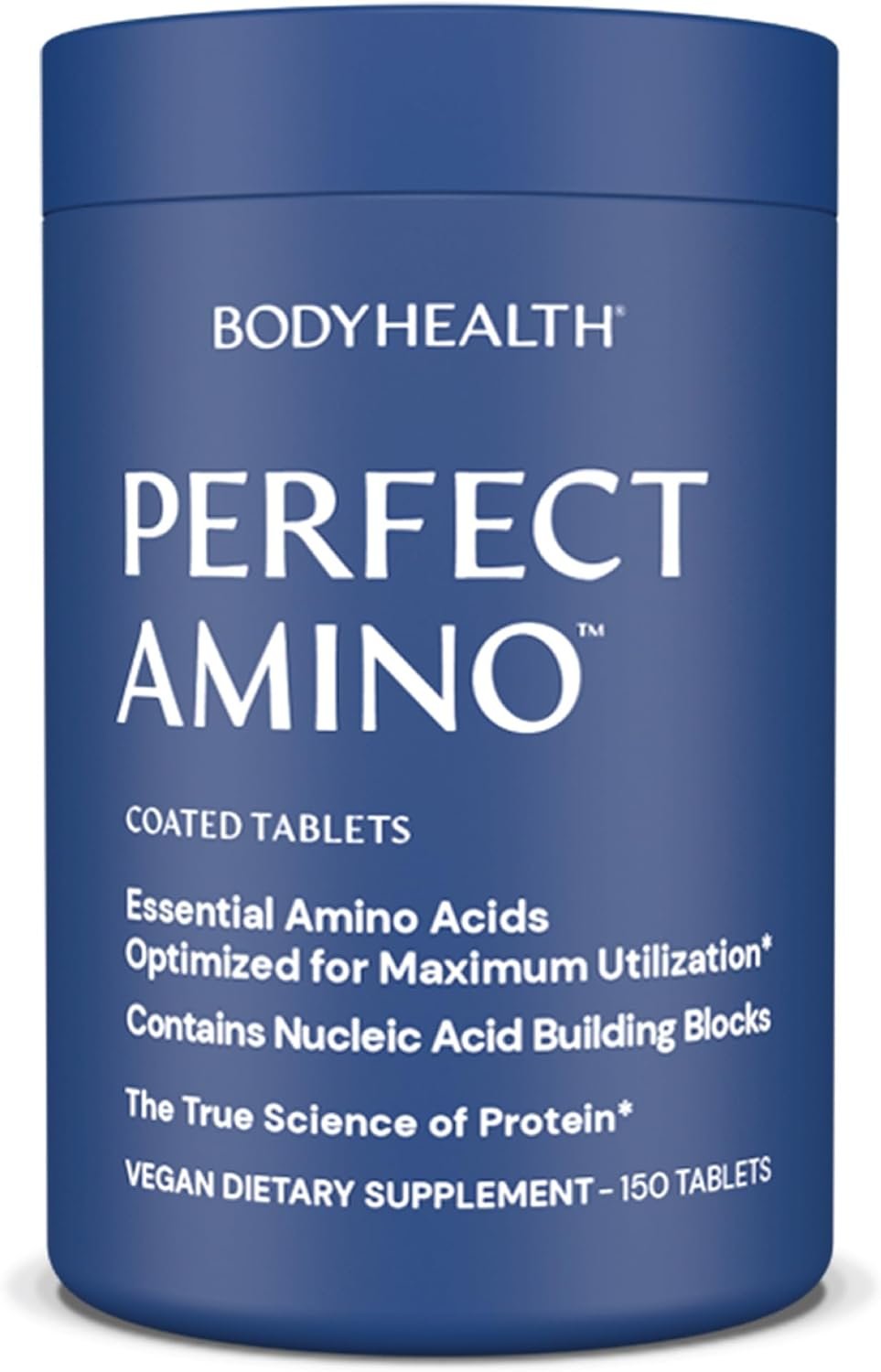 BodyHealth PerfectAmino (150 ct) Easy to Swallow Tablets, Essential Amino Acids Supplement with BCAAs, Vegan Protein for Pre/Post Workout & Muscle Recovery with Lysine, Tryptophan, Leucine, Methionine