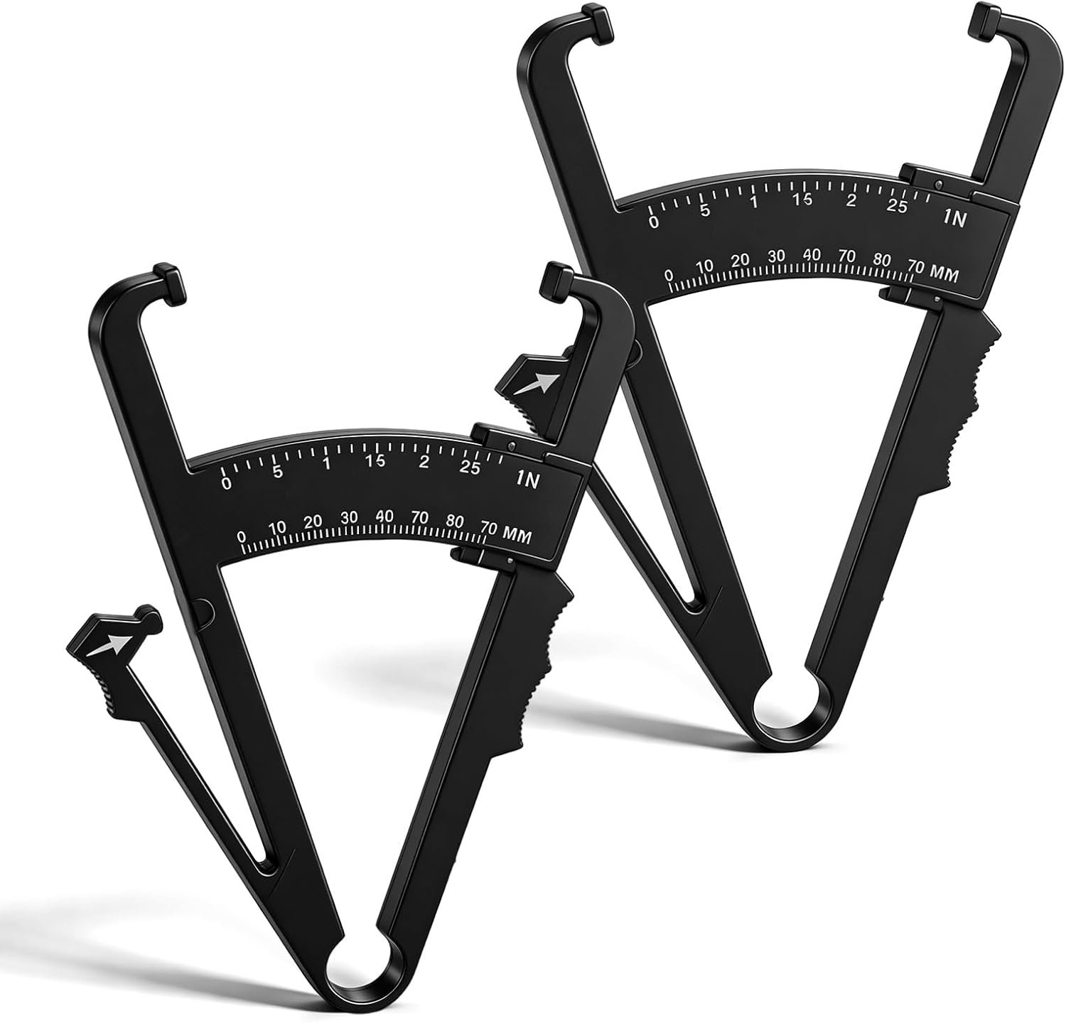 2PCS Professional Body Fat Caliper High-Accuracy with Dual Scale