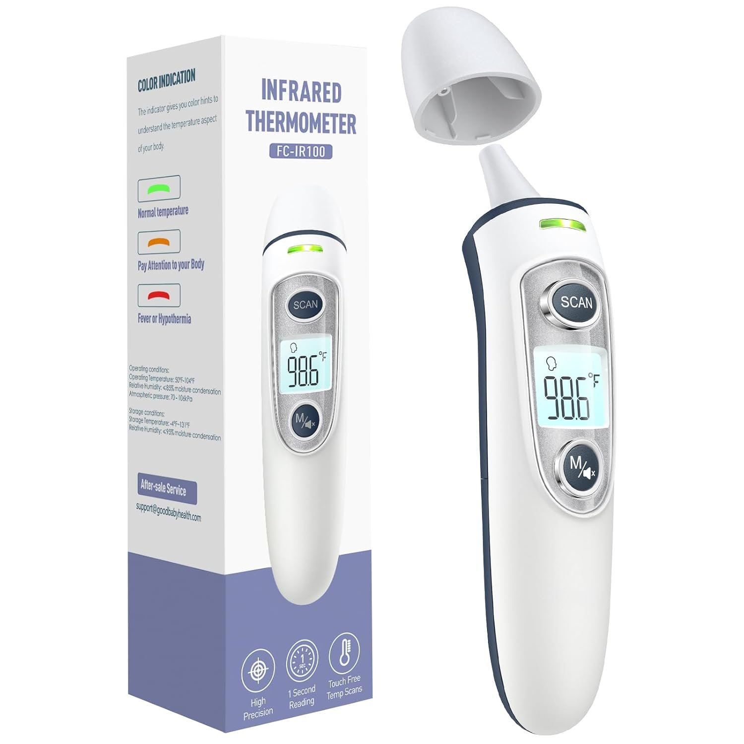 Ear and Forehead Thermometer for Adults & Kids, 1s Accurate Result