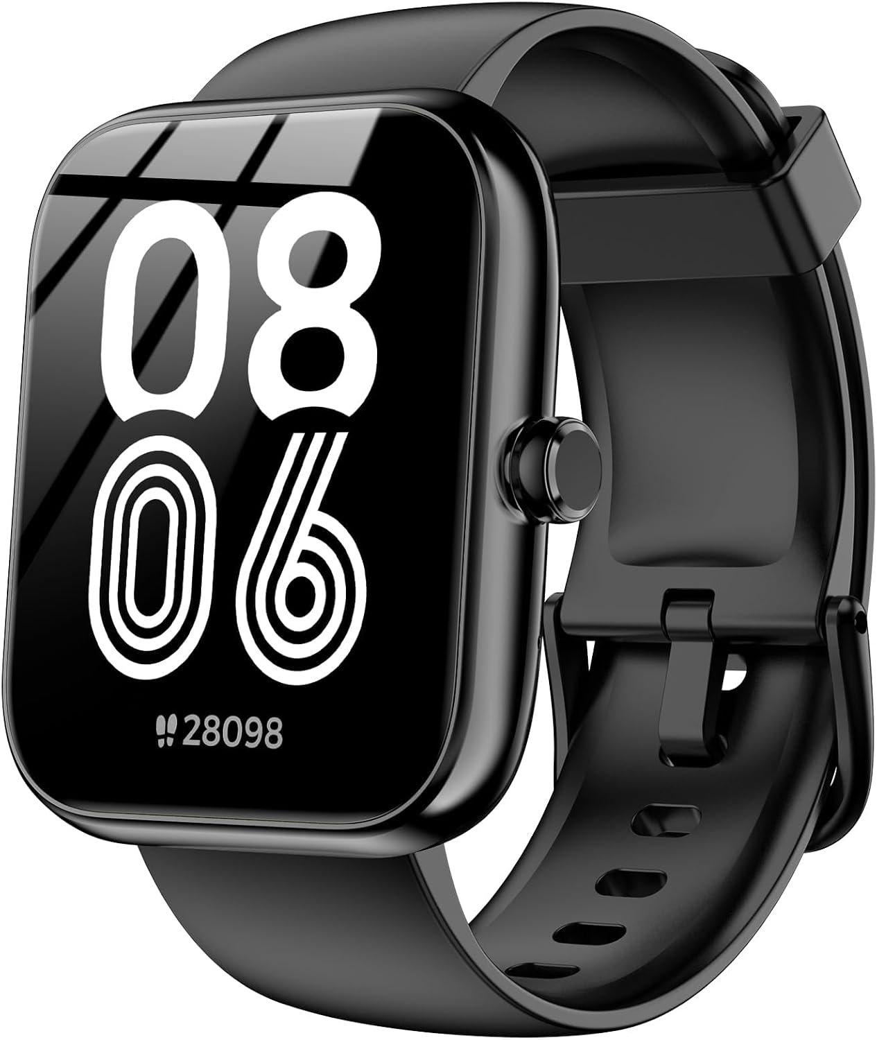 Smart Watch with Alexa Built-in, 1.83″ HD Touchscreen 2026 Fitness Tracker with Bluetooth Fitness Watch Heart Rate/Sleep Monitor, 120+ Sport Modes, IP68 Waterproof, Smartwatch for Android iOS (Black)