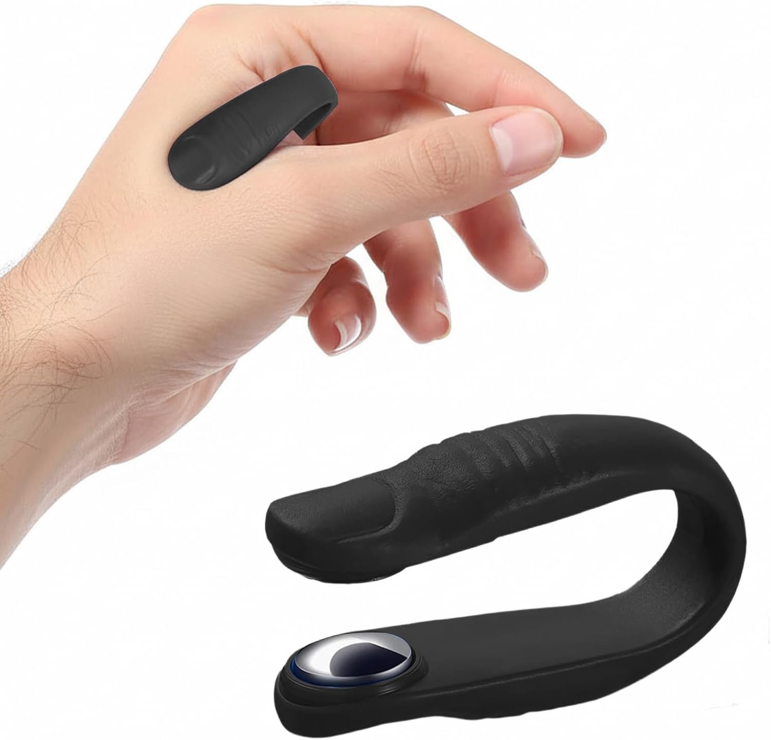 1 Pcs Wearable Acupressure Clip for Migraine Headache Relief Finger Pressure Point Clamp for Stress Professionals(Black)