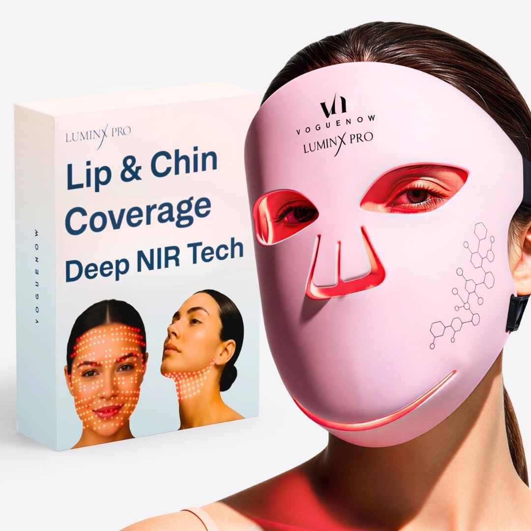 LuminX Pro LED Face Mask Light Therapy with Chin & Lip Coverage | Deep NIR