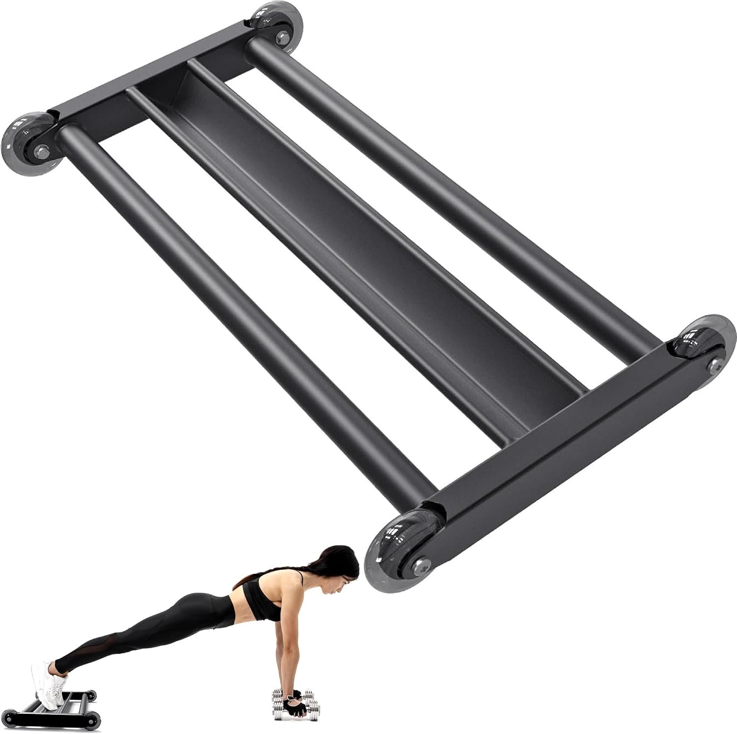 Glute Ham Glider, Hamstring Roller with V Bar