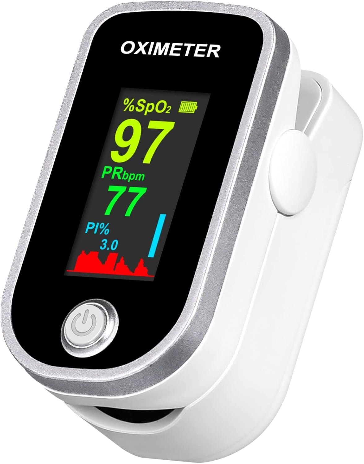 Pulse Oximeter Fingertip – Oxygen Meter Finger Pulse Oximeter – Blood Oxygen Saturation Monitor with Heart Rate and Fast Spo2 Reading, Pulse Ox with TFT Screen, Lanyard (Not include Batteries)