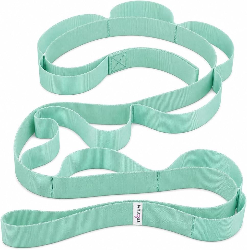 TECEUM Stretching Strap with 10 Loops for Physical Therapy & Rehab