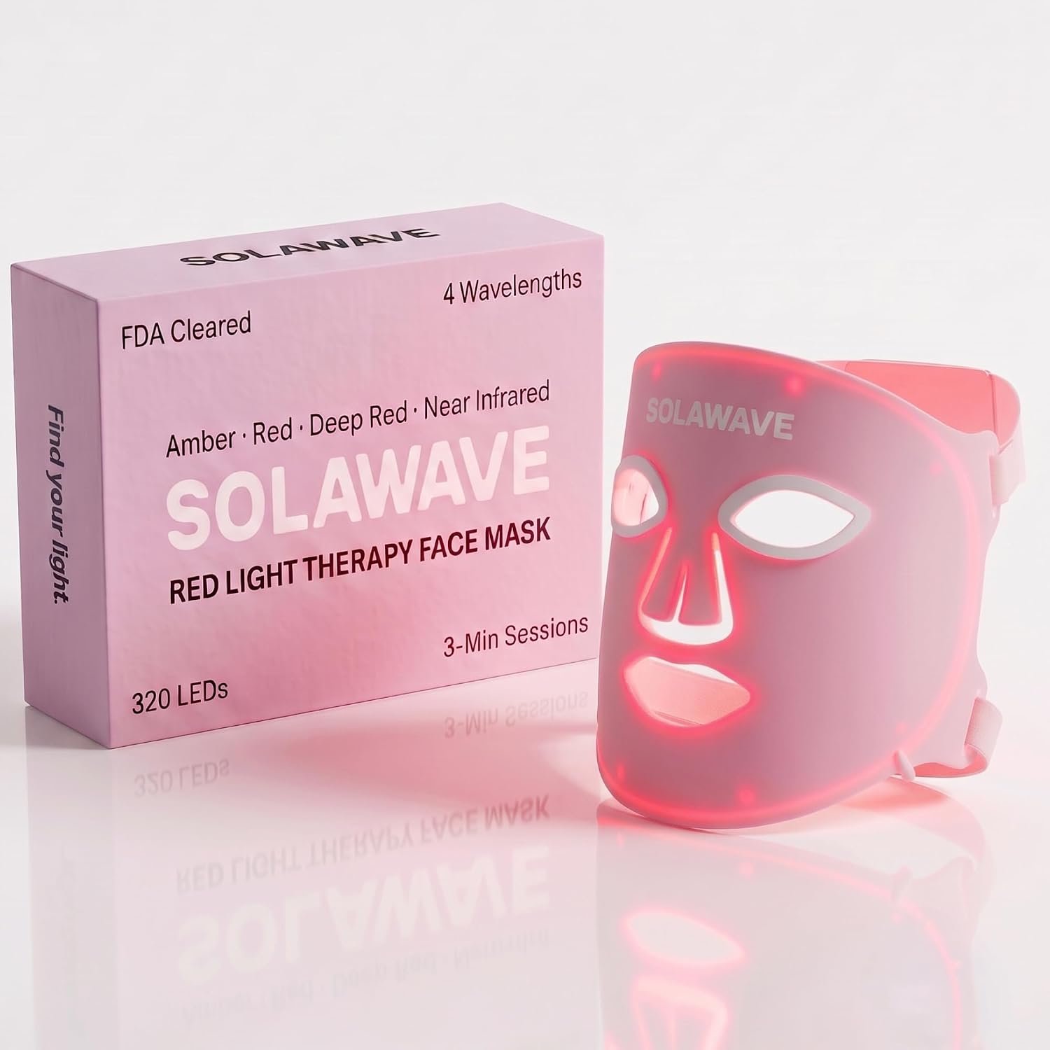 Solawave Pro LED Light Therapy – Face Mask Red & Infrared – Wrinkle Retreat
