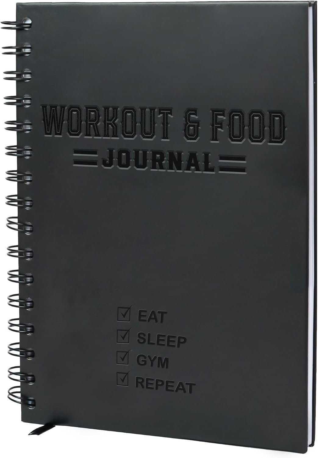Nextnoid Hardcover Fitness & Food Journal – Nutrition & Workout Planner for Men & Women – A5(5.7″ x 8.3″) Sturdy Workout Log Book to Track Diet, Gym & Home Workouts