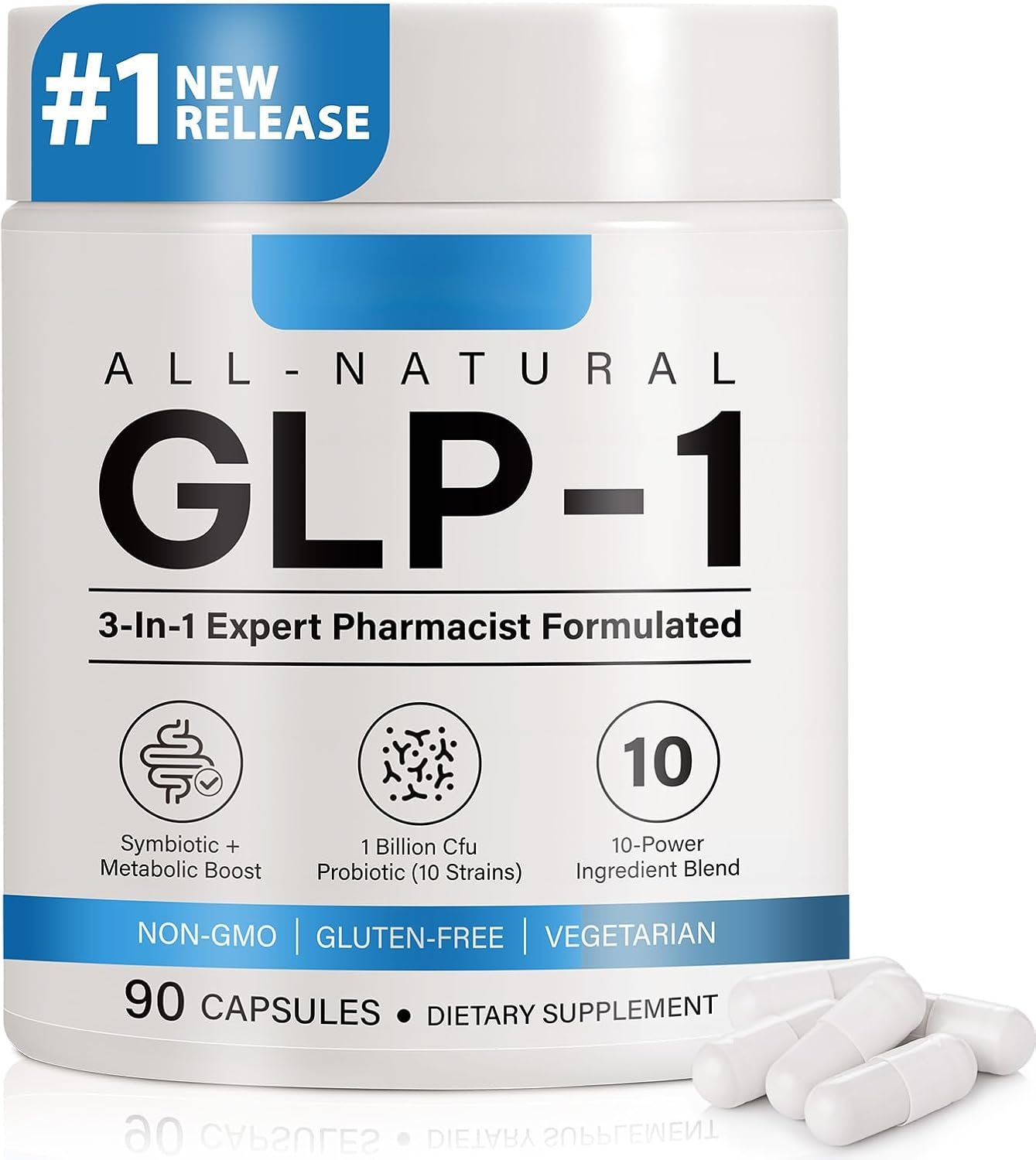 GLP-1 Supplement for Women and Men, Hunger & Metabolism Support,90 Capsules