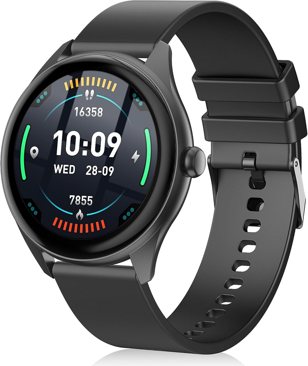 Smart Watch for Men, 1.39″ HD Touchscreen Smartwatch with 120 Sports Modes, AI Voice Assistant, Heart Rate/Sleep Monitor, Bluetooth Call & Music Control Fitness Watch for iPhone/Android (Black)