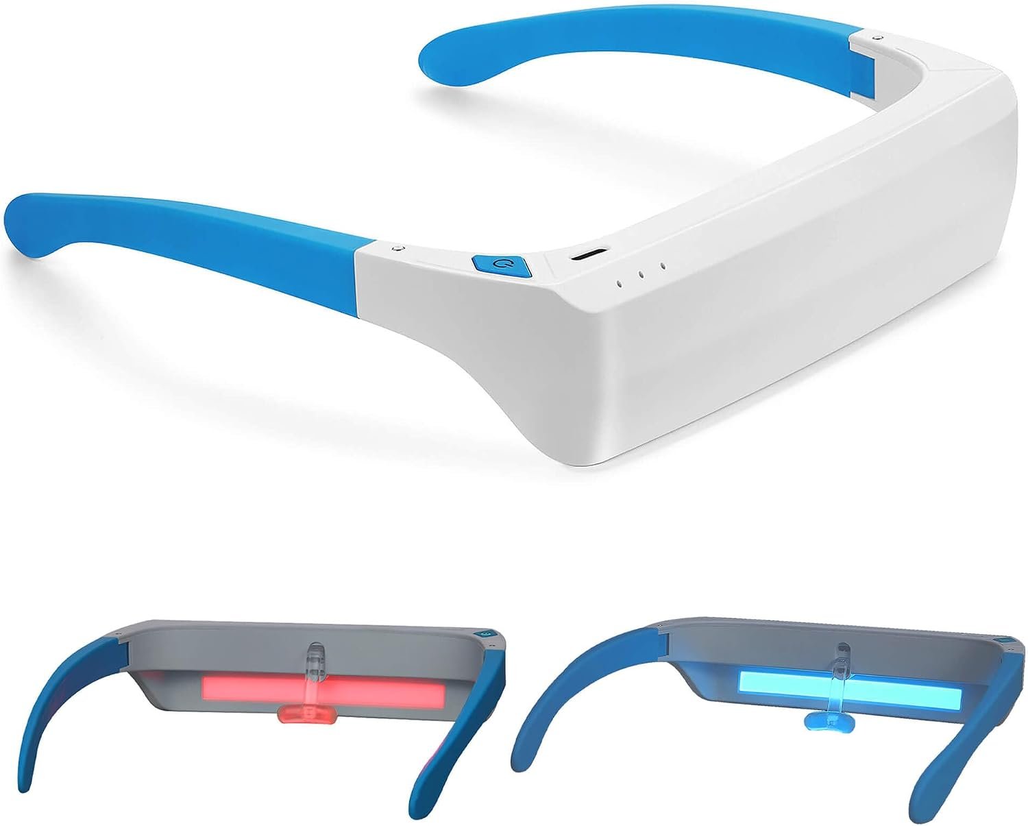 2-in-1 670nm Red & Blue Light Therapy Glasses for Daily Wellness