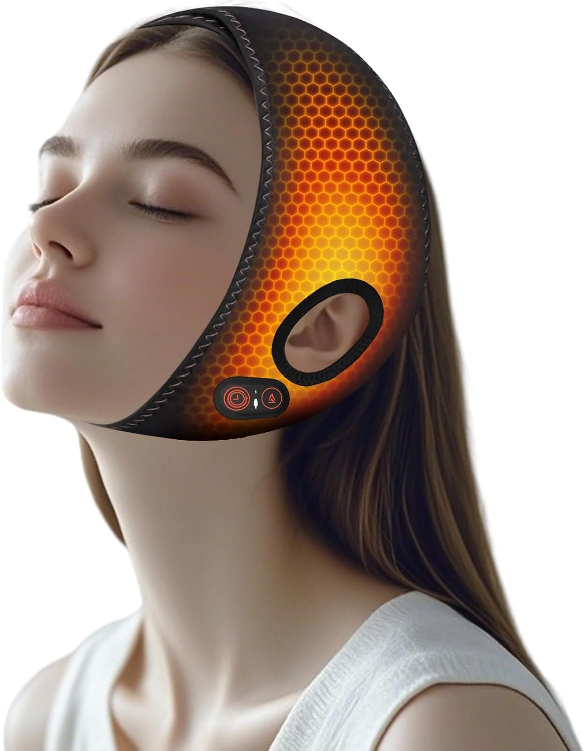 TMJ Face Heating Pad – 5000mAh Rechargeable with 3 Heat Settings