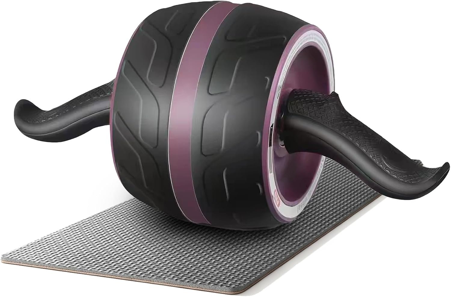 Ab Roller Wheel with Knee Pad, Automatic Rebound Abdominal Exercise Wheel, Portable Core Strength Trainer, Home Gym Abdominal Workout Equipment for Men Women Beginners