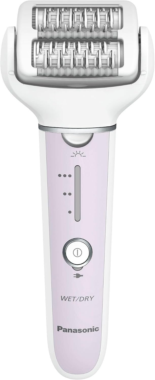 Panasonic Epilator with Gentle Cap, Electric Hair Removal Tool for Home, 3 Speed Settings, Wet Dry, Washable – ES-EY30