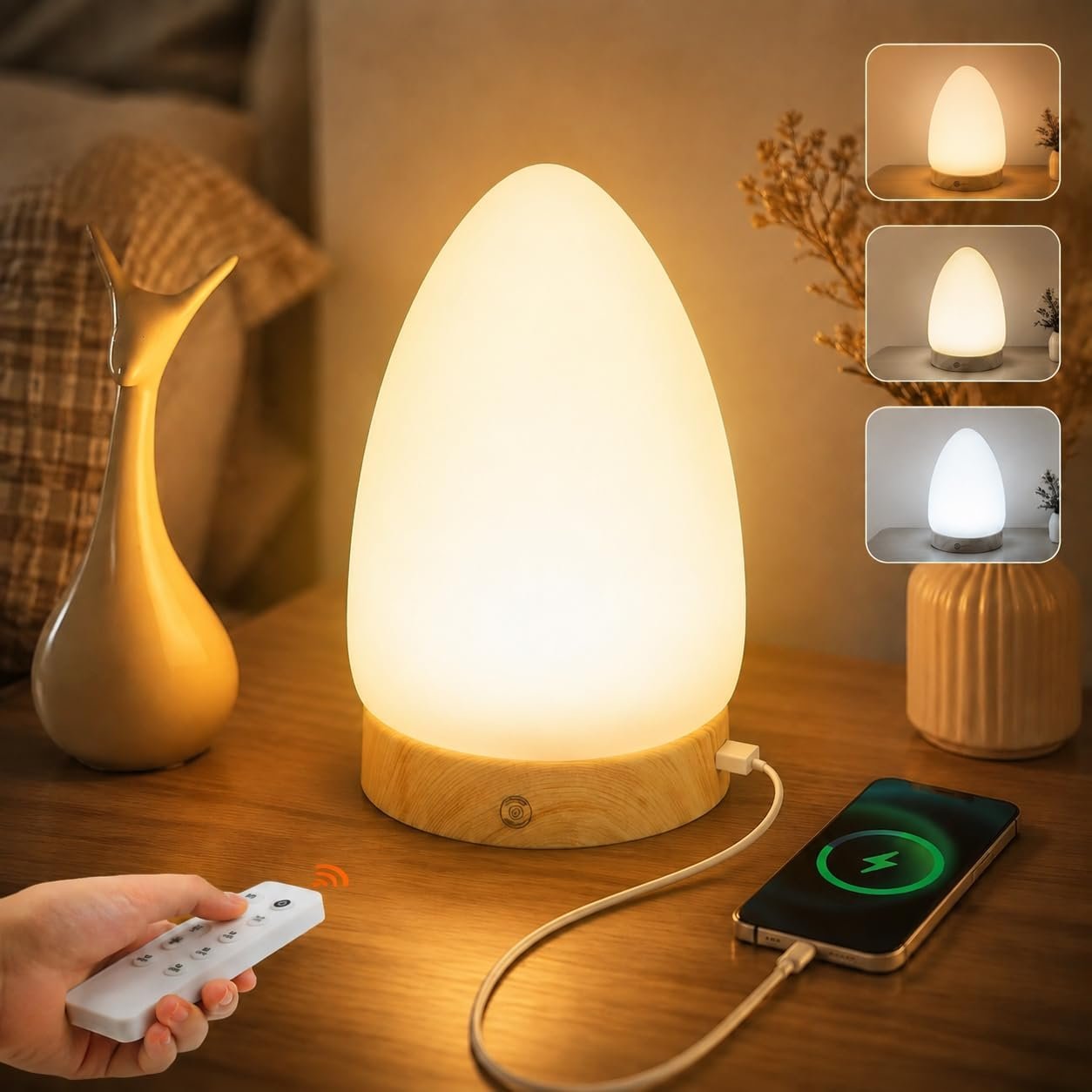 Hopihe Light Therapy Lamp, UV-Free 10000Lux Sunlight Lamp with Touch & Remote Control, Memory Function Happy Sun Lamp 4 Adjustable Brightness Level Timer and 3 Color Temperature for Home, Office