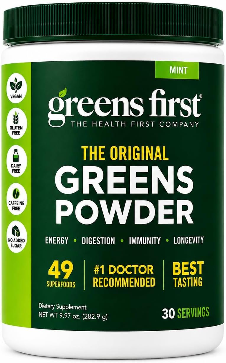 Greens First Original Greens Powder, Mint, 30 Servings