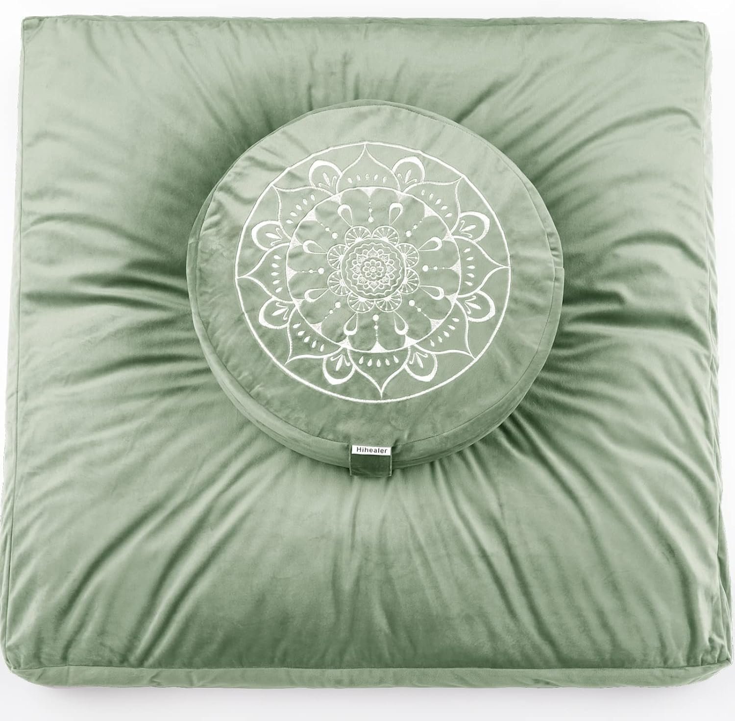 Hihealer Meditation Cushion, Traditional Tibetan Velvet Meditation Pillow