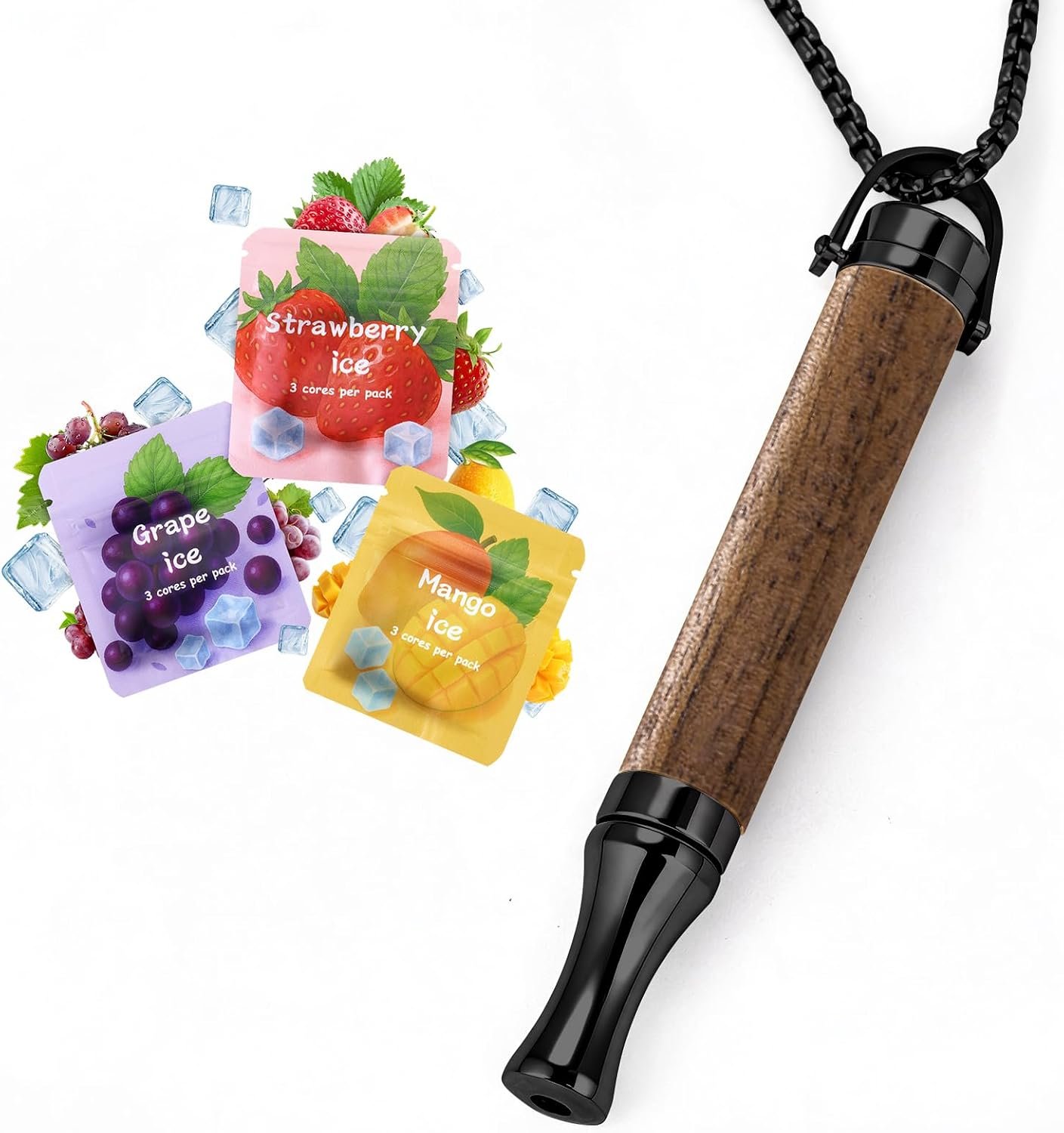 Wooden Breathing Necklace for Anxiety & Stress Relief