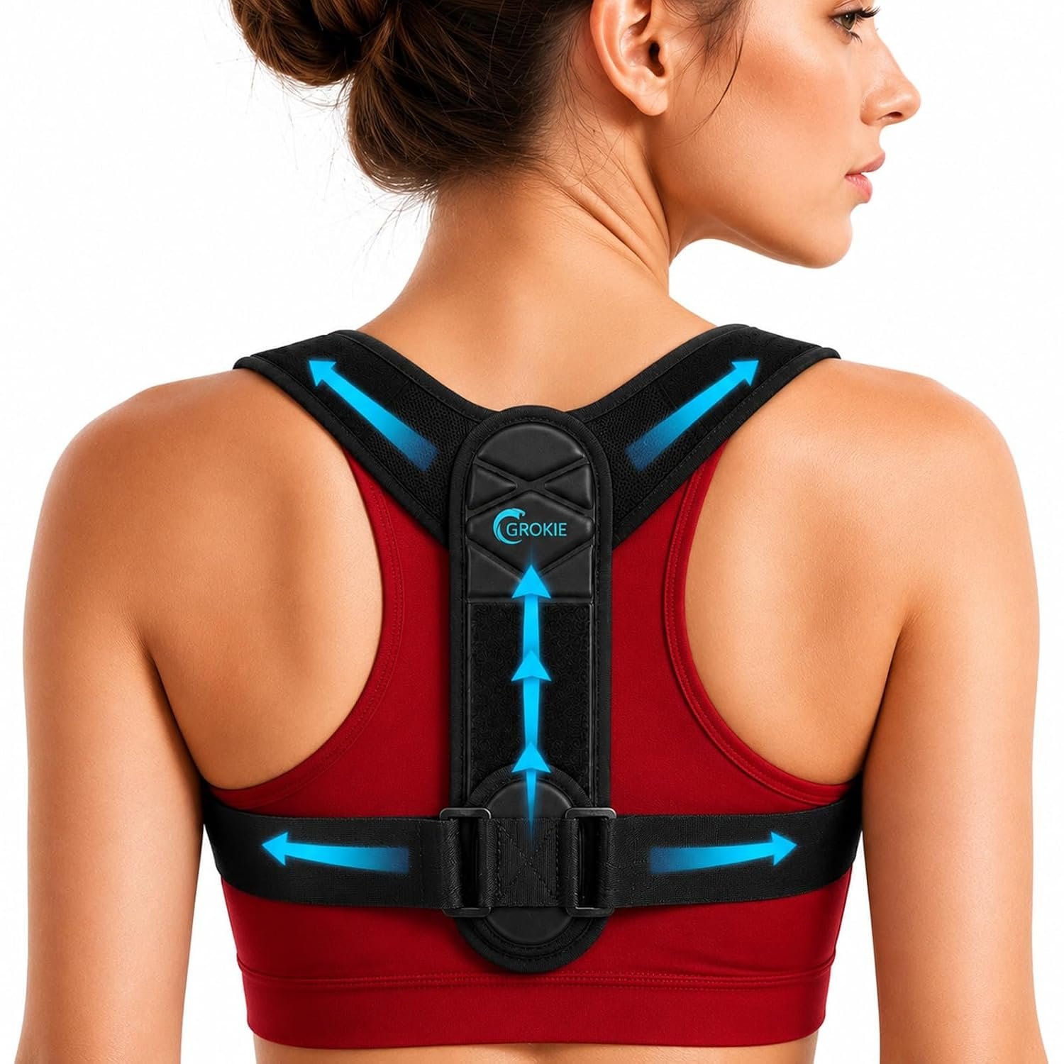 Posture Corrector for Women and Men – Back Brace for Rounded Shoulders & Upper Back Support – Breathable Shoulder Brace for Computer Work&Desk Job,Invisible Under Clothes, Large(Chest Size 33-50″)