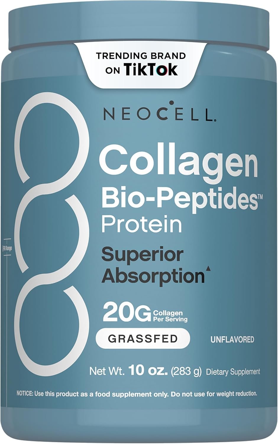 NeoCell Collagen Bio-Peptides Powder | 10oz | Super Hair, Skin, and Nails