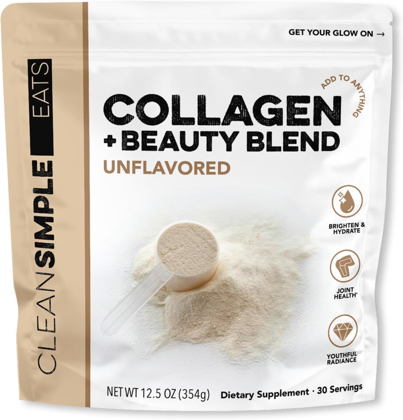 Clean Simple Eats Collagen + Beauty Blend, Unflavored, 30 Servings