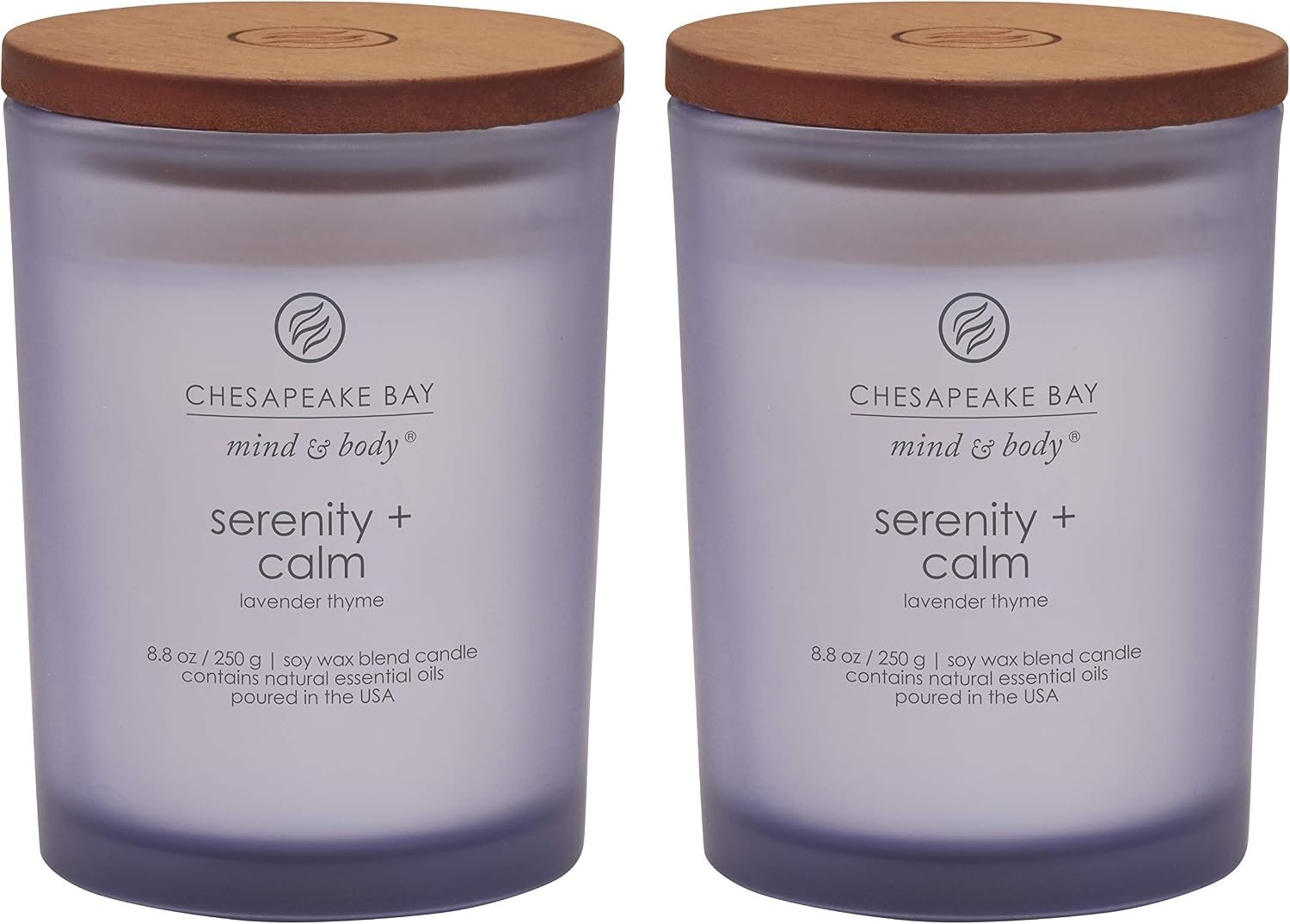 Chesapeake Bay Candle Mind & Body Collection Scented Candle, 8.8oz 2-Pack